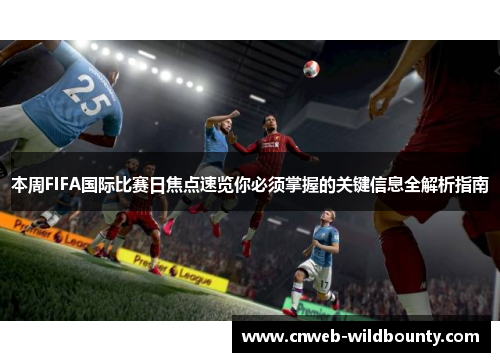 本周FIFA国际比赛日焦点速览你必须掌握的关键信息全解析指南